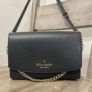Kate Spade crossbody bag with chain accessory black
